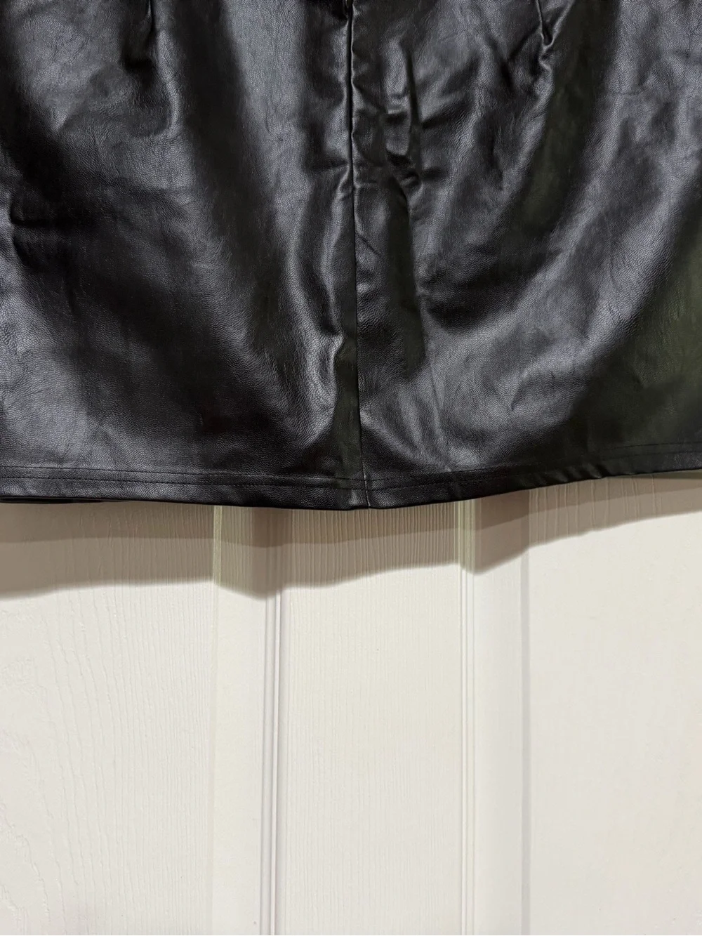 NWT Lulus Corte Black Vegan Leather Mini Skirt‎ Size Medium